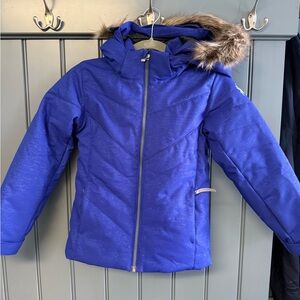 Spyder Kids Ski Jacket with Fur Trim